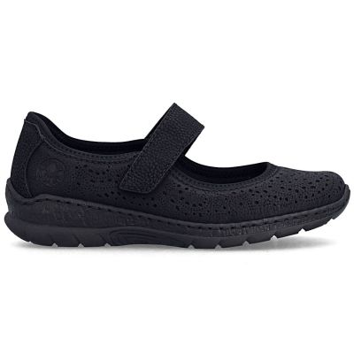 4. Rieker N4299-00 women's black velcro shoes