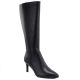 Women's leather boots with a high heel, insulated, black Sergio Leone KZ-30-S