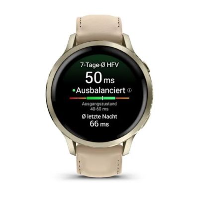 2. Garmin Venu 4, 41mm AMOLED Light Sand Watch