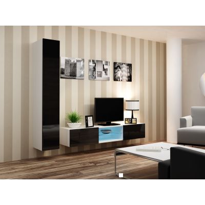 13. VIGO full display cabinet '180' 180/40/30 white/black half