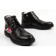 7. Lee Cooper men's shoes elegant leather black insulated ankle boots
