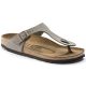 14. Birkenstock Gizeh Birko-Flor Nubuck Stone Regular Men's Flip-Flops Wide Gray (43391)