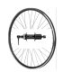 28" rear wheel for cassette, QR, cone, black rim/black hub, Shimano