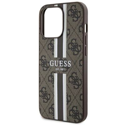 6. Guess GUHMP13LP4RPSW iPhone 13 Pro / 13 6.1" brown/brown hardcase 4G Printed Stripes MagSafe