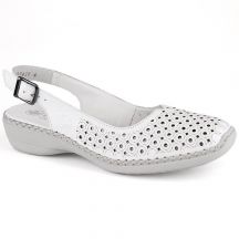 Comfortable leather sandals Rieker W RKR665 white