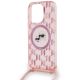 5. Karl Lagerfeld IML Crossbody Monogram Karl & Choupette Head MagSafe Case for iPhone 15 Pro Max - Pink