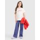 Girls' wide-leg sweatpants 4F 4FJRAW25TTROF1598-33S