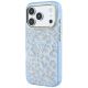 2. Guess IML Leopard Glitter Triangle Logo MagSafe Case for iPhone 17 Pro Max / 18 Pro Max - Blue
