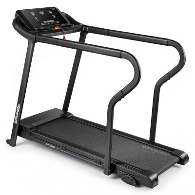 2. Spokey MOVI electric treadmill with handrails