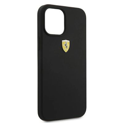 8. Ferrari FESSIHCP12LBK iPhone 12 Pro Max 6.7" black/black hardcase On Track Silicone