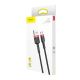 12. Baseus Cafule Cable CAMKLF-B91 USB-A / micro USB 2.4A 1 m - black and red