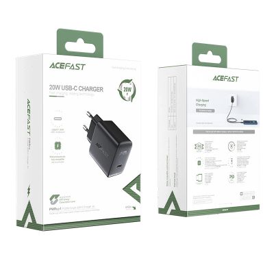 5. Acefast fast USB Type C 20W Power Delivery charger black (A1 EU black)