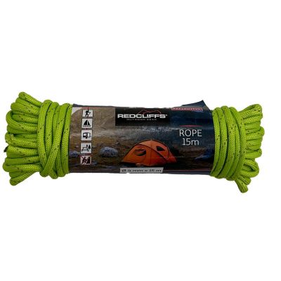 4. REFLECTIVE TRAVEL ROPE 15M GREEN REDCLIFFS