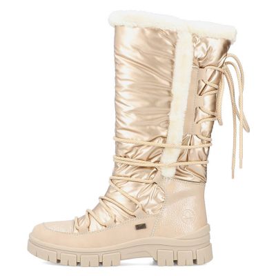 21. Rieker W RKR640 waterproof high snow boots beige