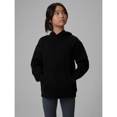 Girls' loose sweatshirt with hood 4F 4FJRMM00TSWSF2714-20S