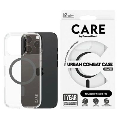 CARE by PanzerGlass Flagship Case iPhone 16 Pro 6.3"" black/black MagSafe 1346