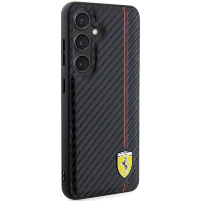 4. Ferrari Carbon Printed Line case for Samsung Galaxy S24+ - black