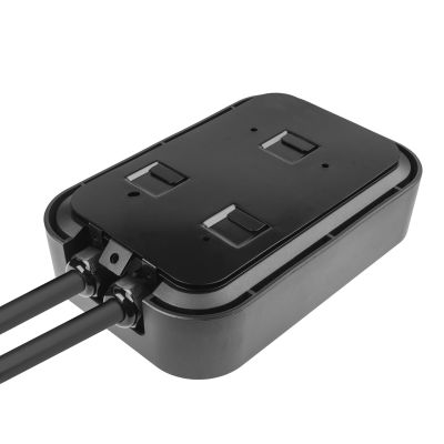 4. Green Cell EV15RFID Electric Vehicle Charging Station Black Aluminum Wall 3 Built-in LCD Display