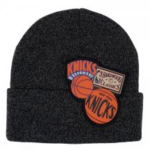 Mitchell &amp; Ness New York Knicks NBA XL Logo Patch Knit Hwc Knicks Cap HCFK4341-NYKYYPPPBLCK