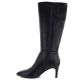 3. Women's leather boots with a high heel, insulated, black Sergio Leone KZ-30-S