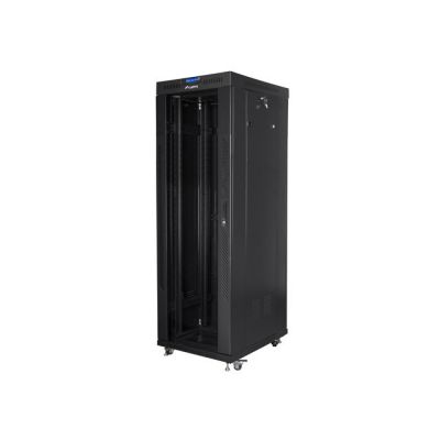 7. LANBERG FLOOR RACK CABINET 19" 37U 600X800 GLASS DOOR LCD BLACK FF01-6837-12BL (FLAT PACK)