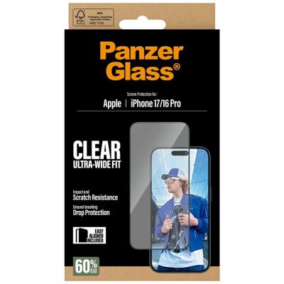 5. PanzerGlass Ultra-Wide Fit EasyAligner Tempered Glass for iPhone 17 / 16 Pro
