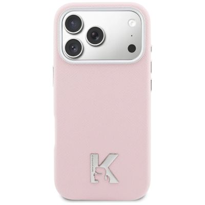 3. Karl Lagerfeld Karl Head Logo MagSafe Case for iPhone 17 Pro Max - Pink