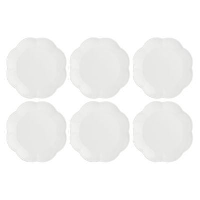 Set of 6 Villadeifiori Salad Plates - White, 23 cm