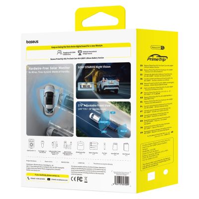 6. Baseus PrimeTrip VD1 Pro Car DVR 4K+1080p with Battery - Black