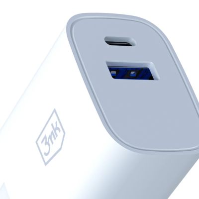 3. 3mk FlowPower 30W 1A1C PD 3.0 QC4+ Wall Charger - White