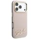 4. Karl Lagerfeld Grained with Resin Signature Logo MagSafe Case for iPhone 18 Pro / 17 Pro - Pink