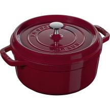 STAUB LA COCOTTE Round cast iron pot 3.85 ltr, bordeaux