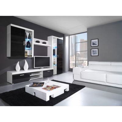 4. SAMBA hanging display cabinet (Unit 4) white/black gloss