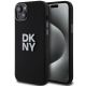 DKNY Liquid Silicone Metal Logo iPhone 15/14/13 Case - Black