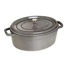 Staub Oval Cast-Iron Pot – 8 L, Graphite