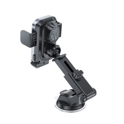 2. Acefast D53 Car Mount with Wireless Charger for Dashboard with Automatic Clamp - Black