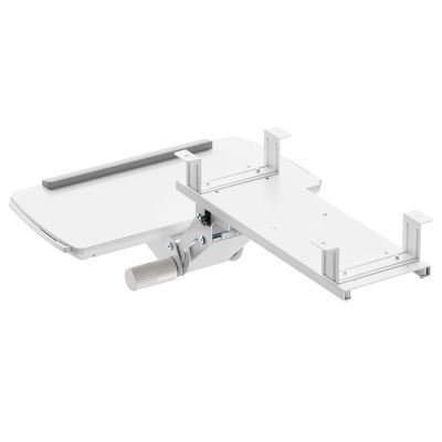 4. Maclean Under-Desk Keyboard Holder, Adjustable, Max. 5kg, White, MC-156 W