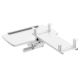 4. Maclean Under-Desk Keyboard Holder, Adjustable, Max. 5kg, White, MC-156 W