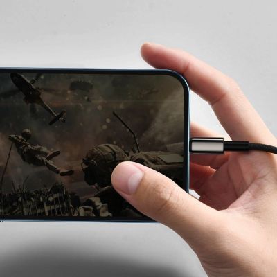 10. Baseus Tungsten 3in1 cable USB - USB Type C / Lightning / micro USB 3.5 A 1.5 m black (CAMLTWJ-01)