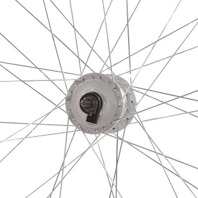 3. 28 INCH FRONT WHEEL WITH SHIMANO HUB BLACK RIM