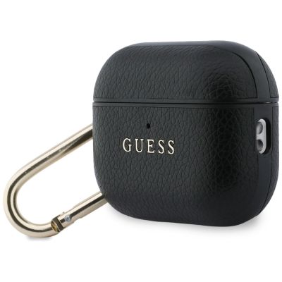 3. Guess Grained Classic Logo case for AirPods Pro 3 - black