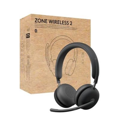 7. Logitech Zone Wireless 2 Headset Wired & Wireless Headband Office/Call Center USB Type-C Bluetooth Graphite