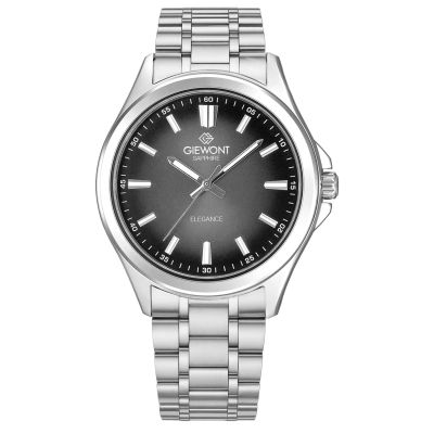 Giewont Elegance Sapphire Silver Black Men's Watch GW5160-B2
