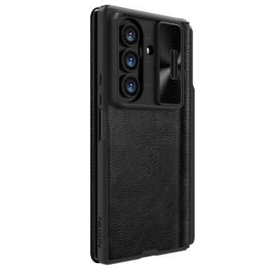 4. Nillkin Qin Pro Case for Samsung Galaxy Z Fold 7 with S Pen Space - Black