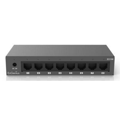 5. EnGenius ES108 Network Switch Unmanaged Gigabit Ethernet (10/100/1000) Black
