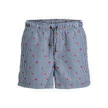 Jack&Jones men's JWHARUBA SWIM PRINTS SHORTS 12206537 NAVY BLAZER STRIPES