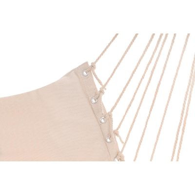 10. BRAZILIAN HAMMOCK HANGING CHAIR 100x50CM NATURA WITH SEWN-IN CUSHION WHITE