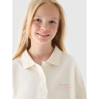 4. Girls' longsleeve plain 4F Junior 4FJRAW24TLONF438-11S