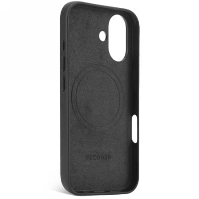 3. Decoded Leather Backcover with MagSafe for iPhone 16 - black