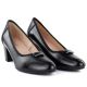 3. Vinceza 58622 black block heel pumps